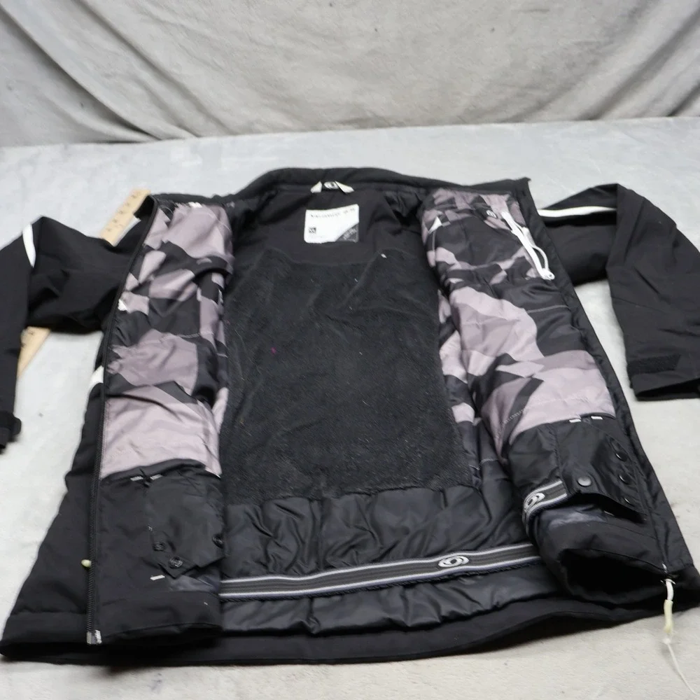 Salomon Jacket Youth XL Black ClimaPro Technical Waterproof Ski Snow Insulated